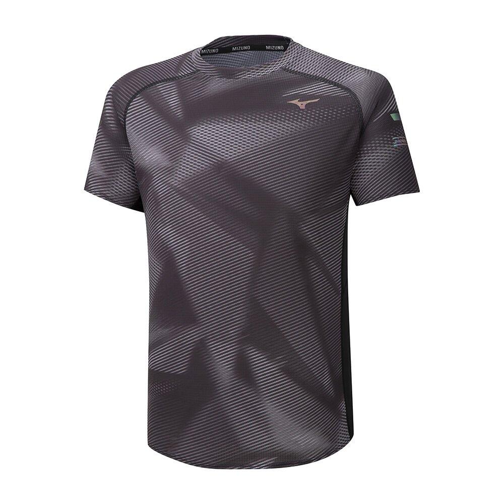 Mizuno Men's Running T-Shirts Aero Graphic Black - MITLGVB-07